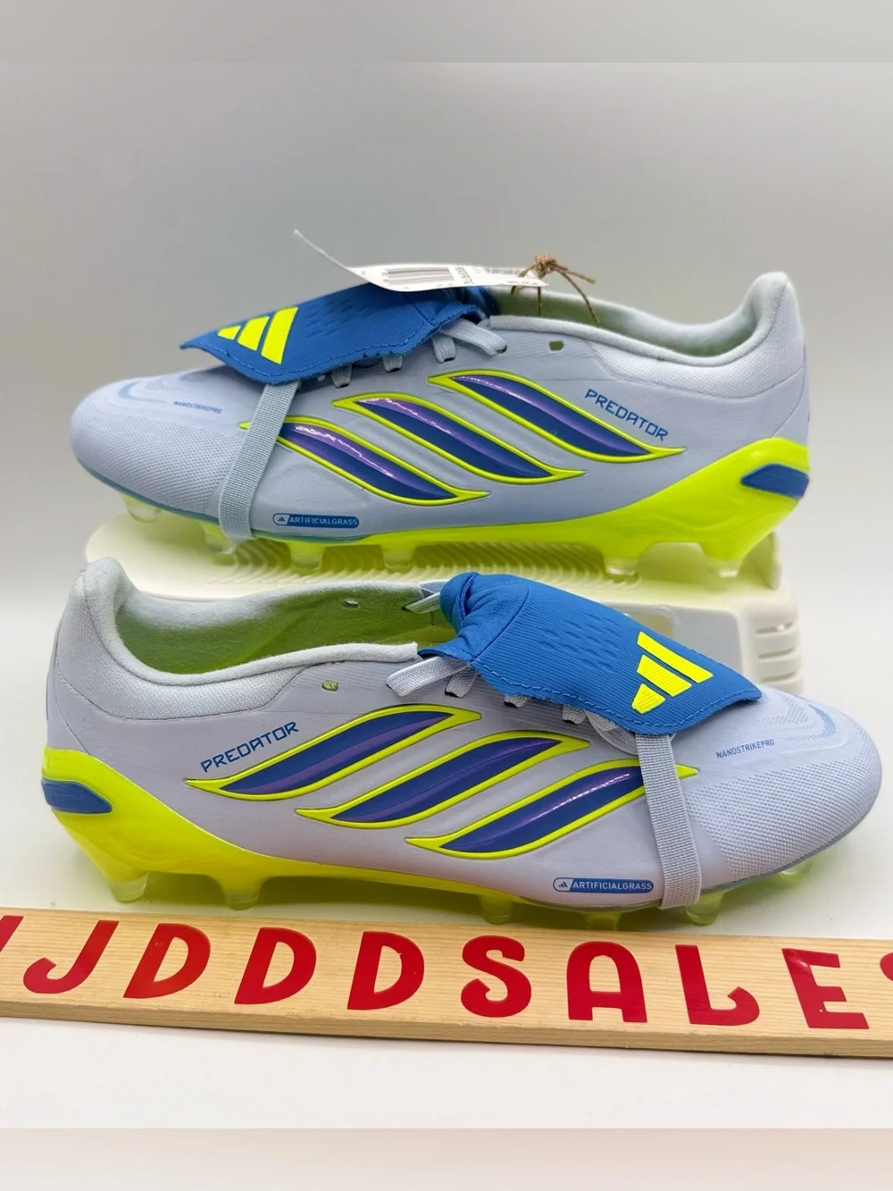 Adidas Predator Pro Fold Over Tongue AG Crystal Sky Blue Soccer JR7867 Men Sz 7